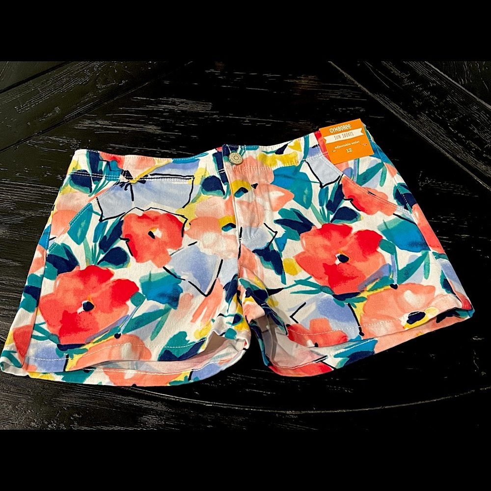 Girls Gymboree New Tropical Summer Pattern Sun Shorts - Girls size 12, NWT